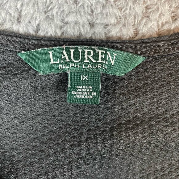 Lauren Ralph Lauren Womens Colorblock Pullover Top Size 1X Athletic Mesh 1/4 Zip - Picture 3 of 7
